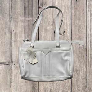 Cara Bella Fashionable Handbag Shoulder Bag Double Handle Leather White NWT